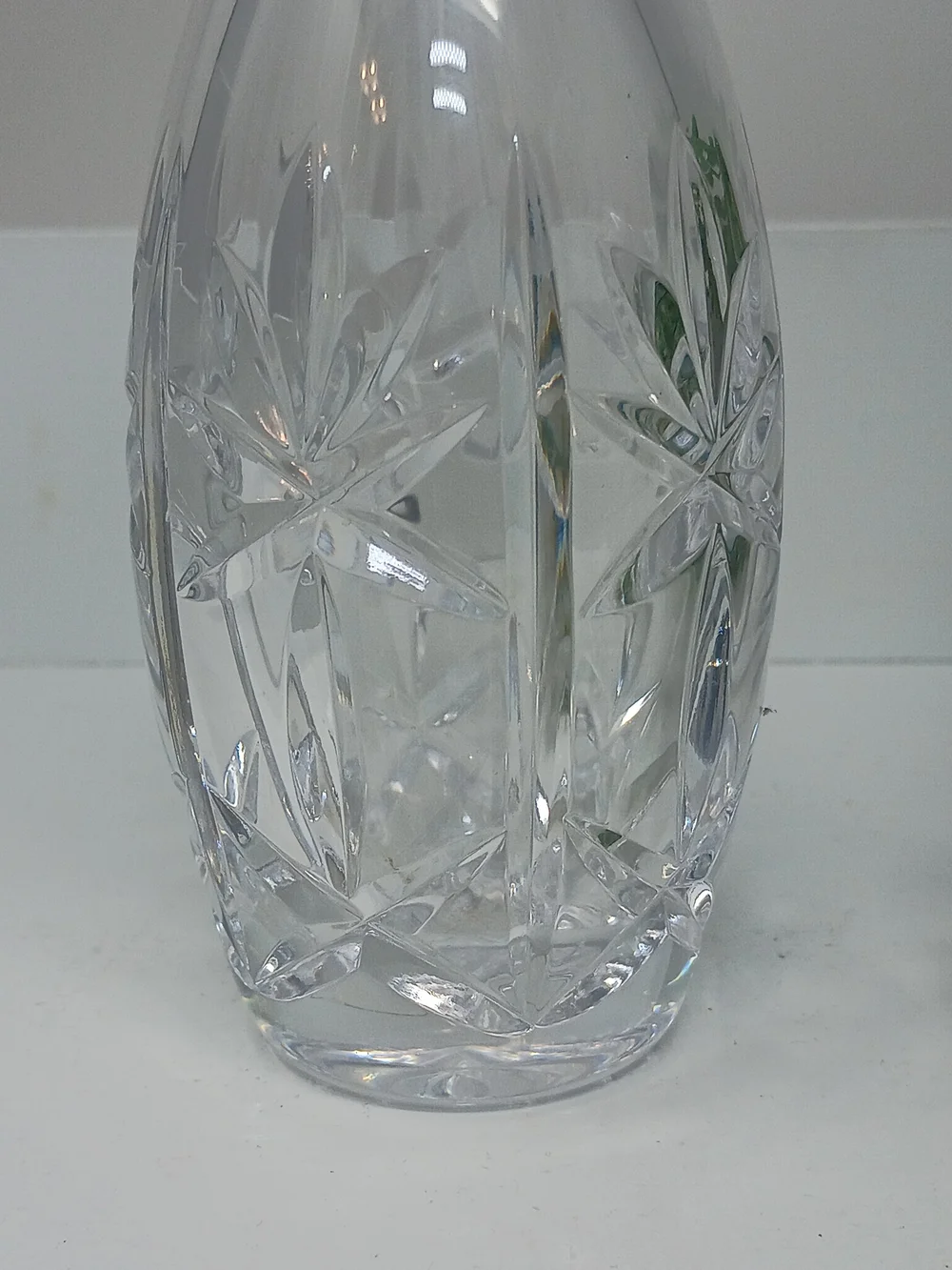 Crystal Cut Glass Vase - Clear